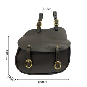Dolan Shaped Leather Saddle Bag