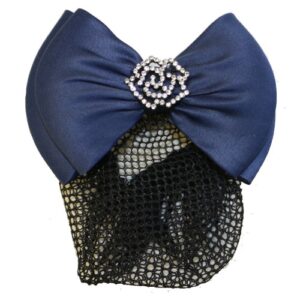 Huntington Rose Crystal Show Bow - Navy