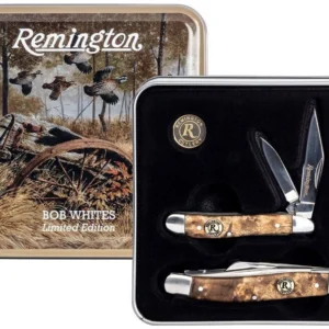 REMINGTON BOB WHITES KNIFE AND TIN COLLECTOR GIFT SET LIMITED EDITION