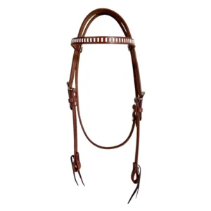 Smooth Like Cactus 'DEL RIO' Barcoo Bridle with White Buckstitch