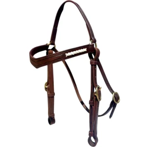 Toprail Equine “NEBO” V Shaped Braided Barcoo Bridle