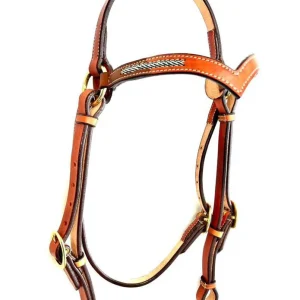 Toprail "MONTANA BLUE SKY" Stamped Woven Bridle